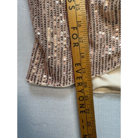 Grace Karin Womens Sequin Wrap Camisole Tank Top Size S Beige Tie Front Sexy - Picture 6 of 10